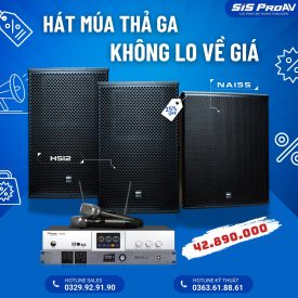 Dàn Karaoke NSP HS12 Sub điện – AMP 3in1