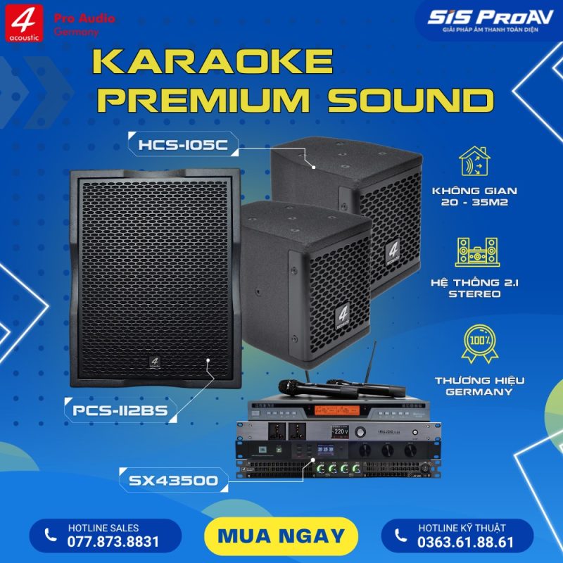 Bộ dàn karaoke 4Acoustic HCS 105C