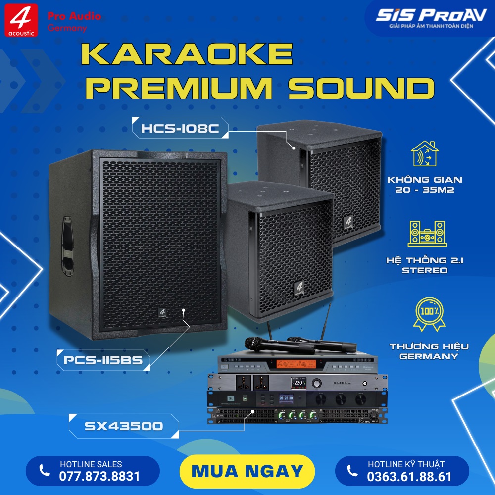 Bộ dàn karaoke 4Acoustic HCS 108C
