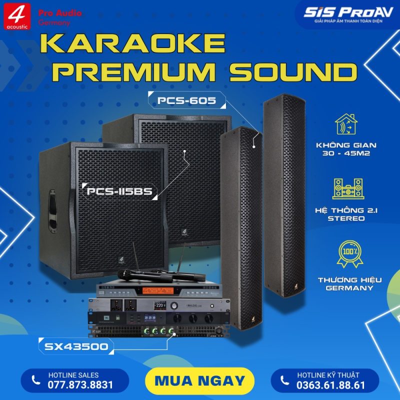 Bộ dàn Karaoke 4Acoustic PCS 605 - Sub115BS