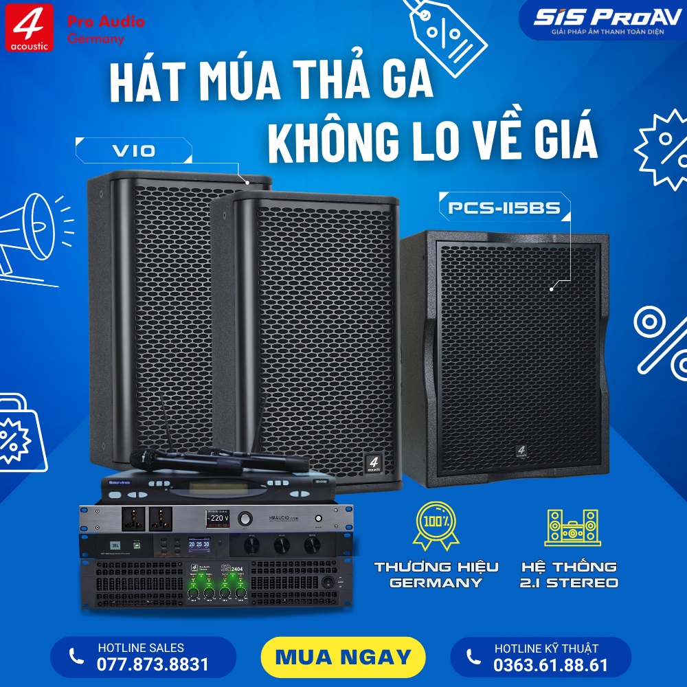 Bộ dàn karaoke 4Acoustic V10 115BS